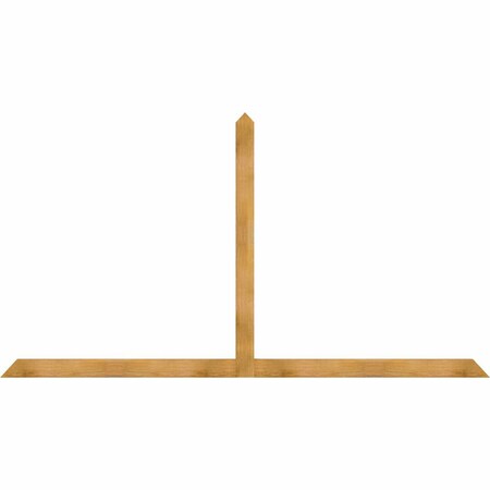 Ekena Millwork Portland Rough Sawn Timber Gable Bracket, Western Red Cedar, 108"W x 58"H x 2"D x 4"F, 13/12 Pitch GBW108X58X0204POR00RWR